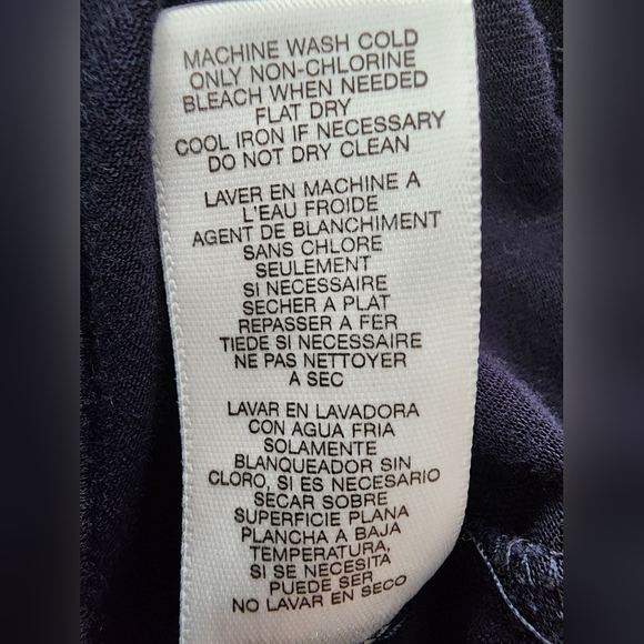 Michael Kors Navy Blue V-Neck Tie Waist Tunic SZ Large - Picture 7 of 8